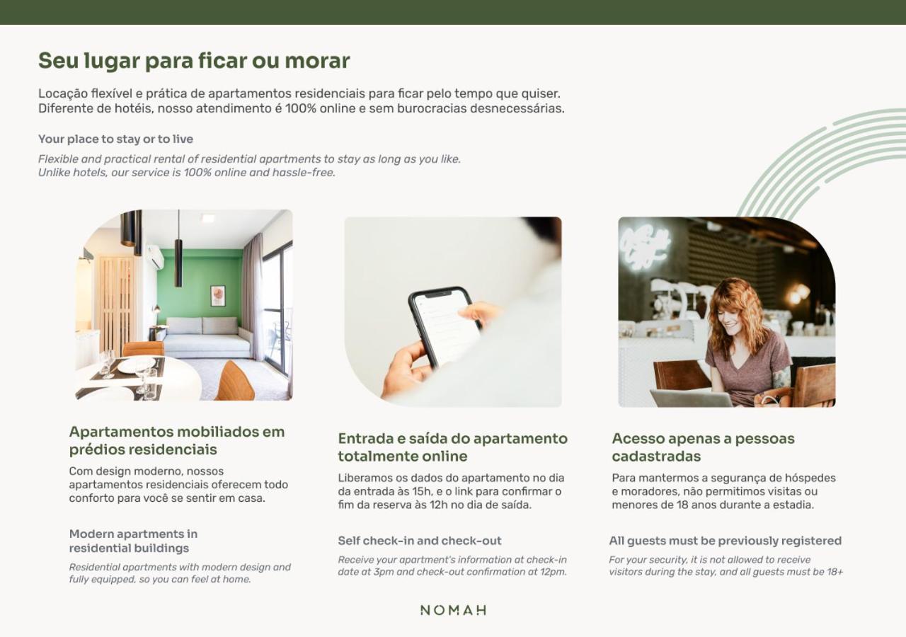Nomah - Aptos Por Temporada Na Vila Nova Conceicao São Paulo Eksteriør bilde